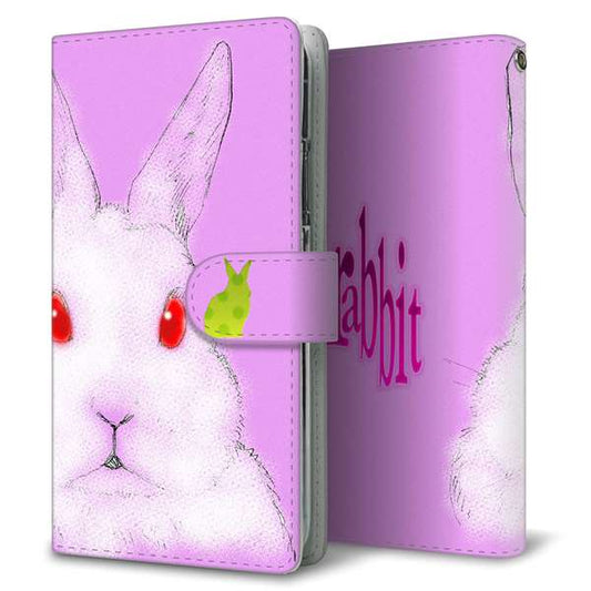 iPhone15 高画質仕上げ プリント手帳型ケース ( 通常型 )ウサギ