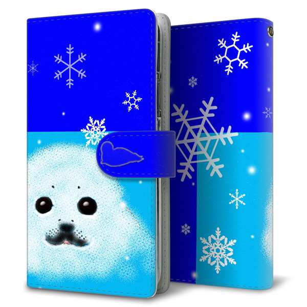 AQUOS wish3 A302SH Y!mobile 高画質仕上げ プリント手帳型ケース(通常型)アザラシ