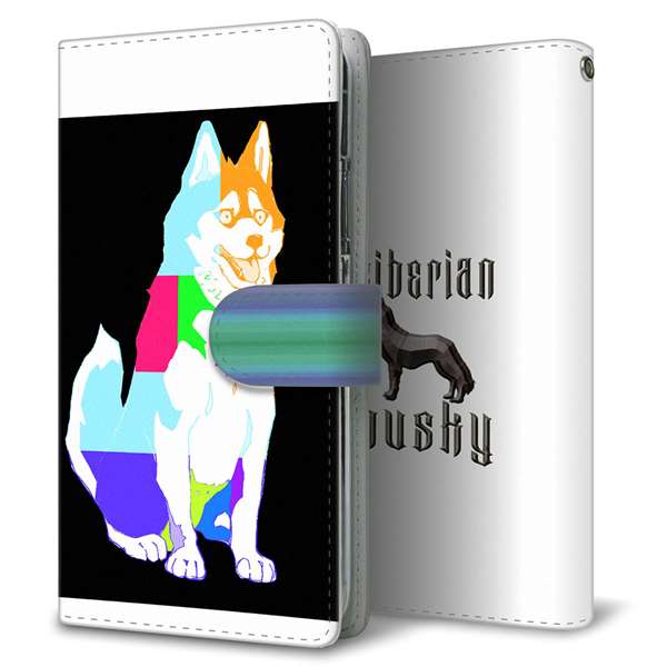 AQUOS wish3 A302SH Y!mobile 高画質仕上げ プリント手帳型ケース(通常型)シベリアンハスキー