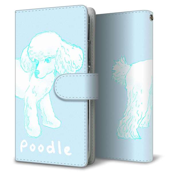 Galaxy S25 SCG31 au 高画質仕上げ プリント手帳型ケース ( 通常型 )プードル