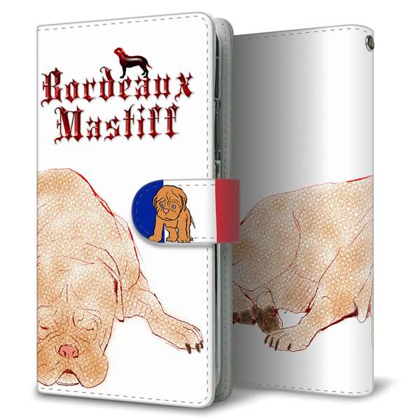 Xperia 5 V XQ-DE44 高画質仕上げ プリント手帳型ケース ( 通常型 )ボルドーマスティフ