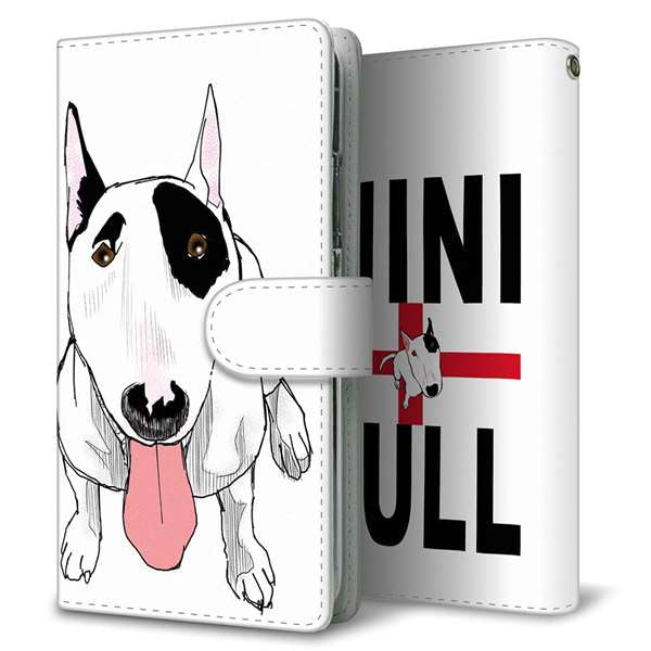 iPhone15 Plus 高画質仕上げ プリント手帳型ケース ( 通常型 )ミニチュアブルテリア