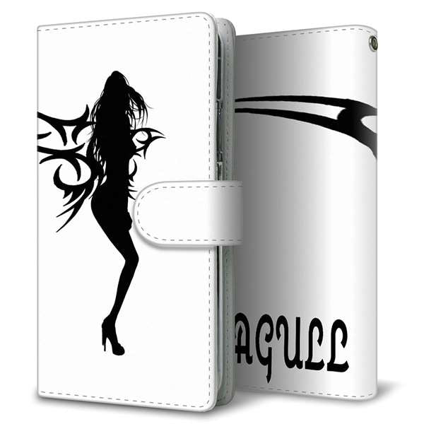 AQUOS R10 SH-51F docomo 高画質仕上げ プリント手帳型ケース ( 通常型 )モノトーンフェアリー