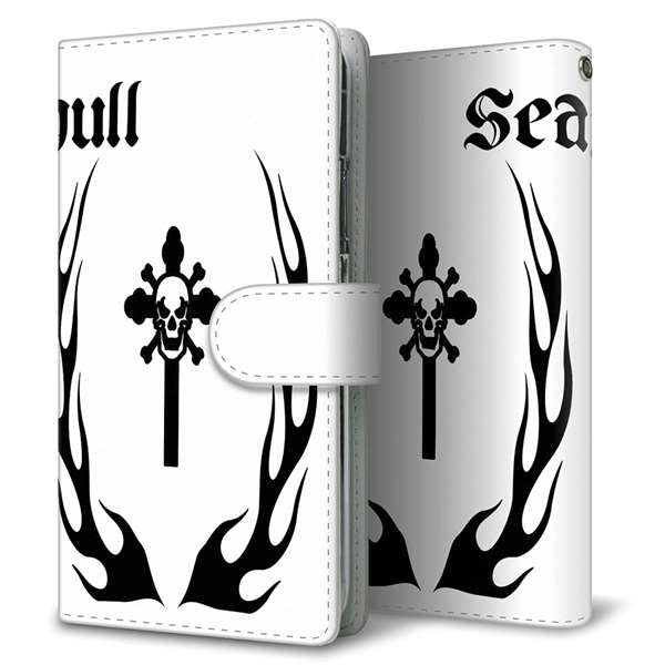 AQUOS R10 SH-M31 高画質仕上げ プリント手帳型ケース ( 通常型 )スカル