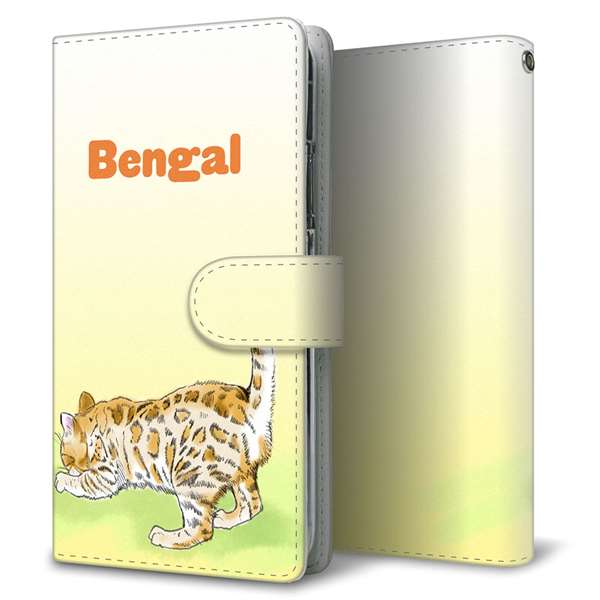 AQUOS wish5 SH-M32 高画質仕上げ プリント手帳型ケース ( 通常型 )ベンガル