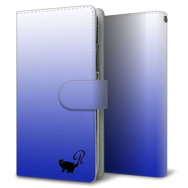 AQUOS wish3 A302SH Y!mobile 高画質仕上げ プリント手帳型ケース(通常型)イニシャル ネコ