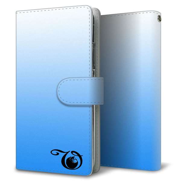 AQUOS wish3 A302SH Y!mobile 高画質仕上げ プリント手帳型ケース(通常型)イニシャル ネコ