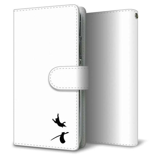 isai V30+ LGV35 au YI865 イニシャル ネコ X 通常型 プリント手帳型ケース