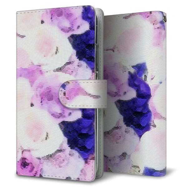 AQUOS R9 A401SH SoftBank 高画質仕上げ プリント手帳型ケース ( 通常型 )フラワー