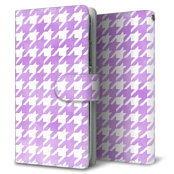 BASIO active2 SHG12 au 高画質仕上げ プリント手帳型ケース ( 通常型 )千鳥格子