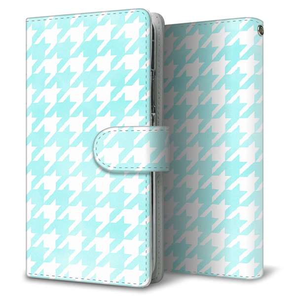 AQUOS R10 SH-M31 高画質仕上げ プリント手帳型ケース ( 通常型 )千鳥格子