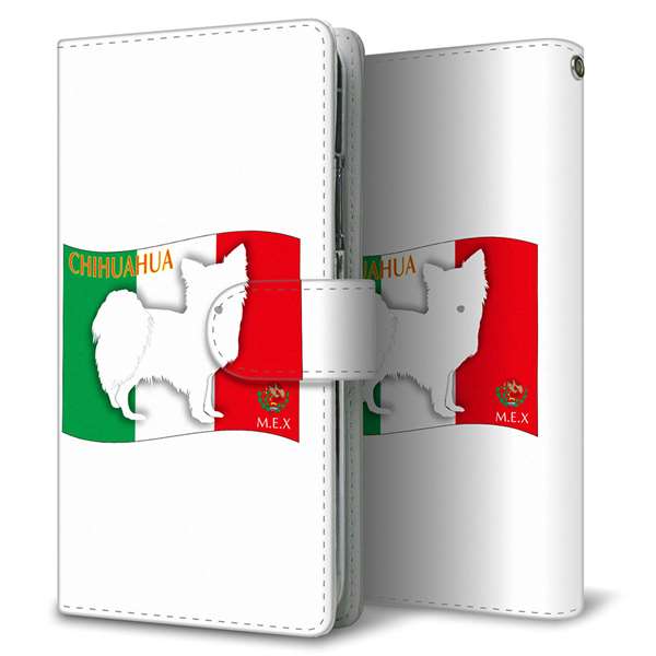 AQUOS wish3 A302SH Y!mobile 高画質仕上げ プリント手帳型ケース(通常型)国旗と犬