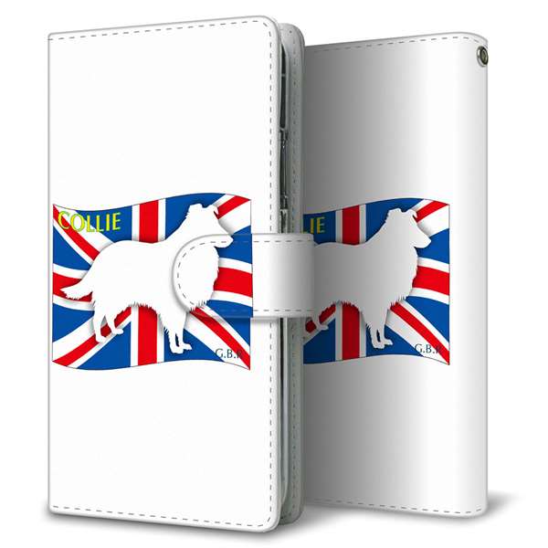 OPPO Reno13 A OPG05 UQ mobile 高画質仕上げ プリント手帳型ケース ( 通常型 )イギリス国旗と犬
