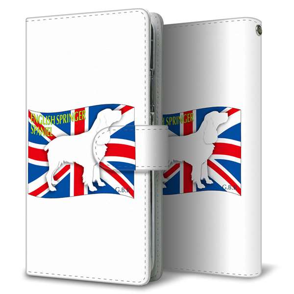 Xperia 1 VI SO-51E docomo 高画質仕上げ プリント手帳型ケース ( 通常型 )イギリス国旗と犬