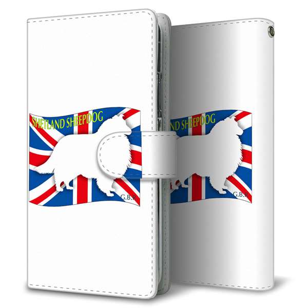 Galaxy S24 SC-51E docomo 高画質仕上げ プリント手帳型ケース ( 通常型 )イギリス国旗と犬