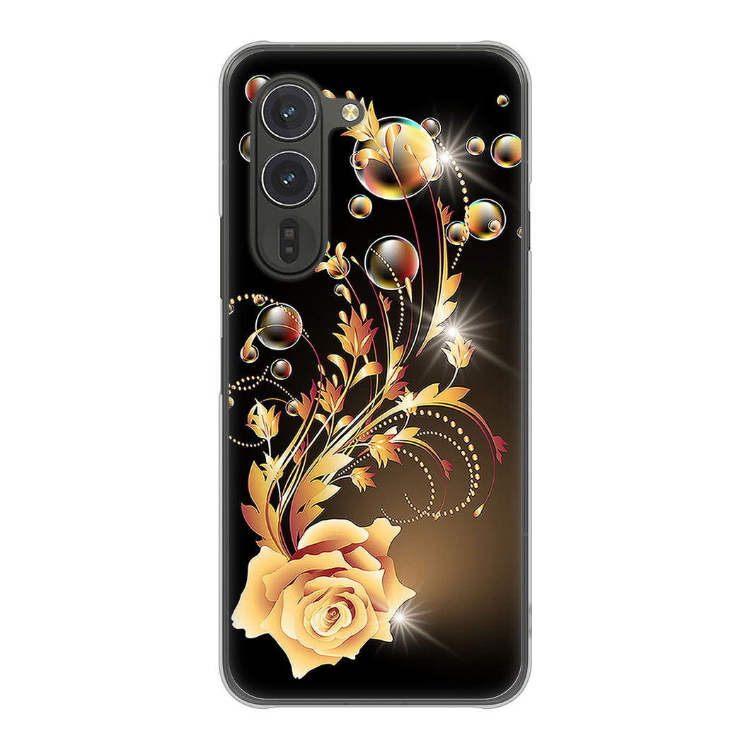 arrows Alpha M08 高画質仕上げ 背面印刷 ハードケースロマンチックなバラ