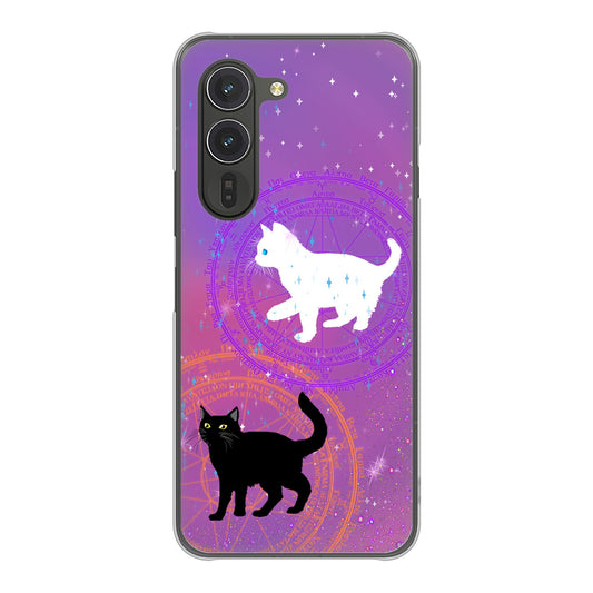 arrows Alpha M08 高画質仕上げ 背面印刷 ハードケース魔法陣猫