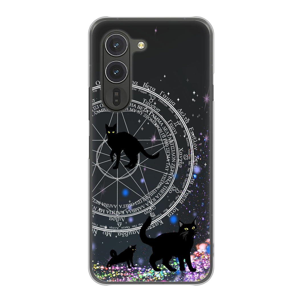 arrows Alpha M08 高画質仕上げ 背面印刷 ハードケース魔法陣猫