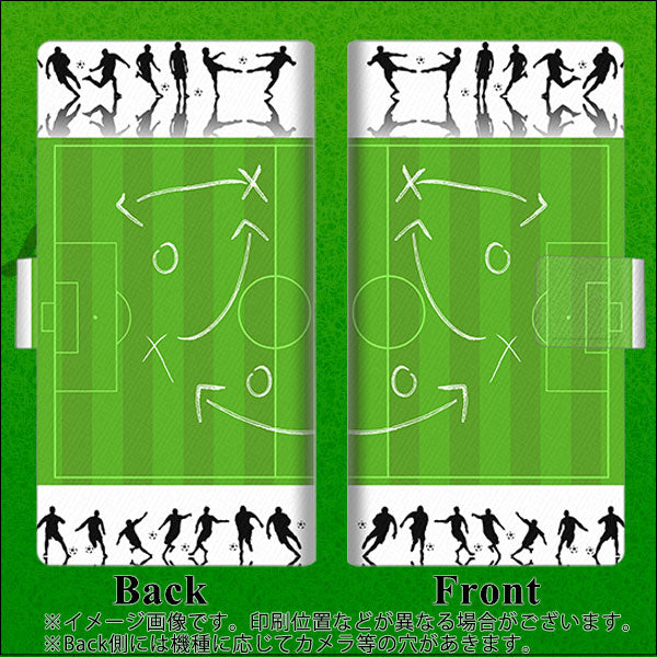 arrows We2 FCG02 au 高画質仕上げ プリント手帳型ケース ( 薄型スリム ) 【304 サッカー戦略ボード】