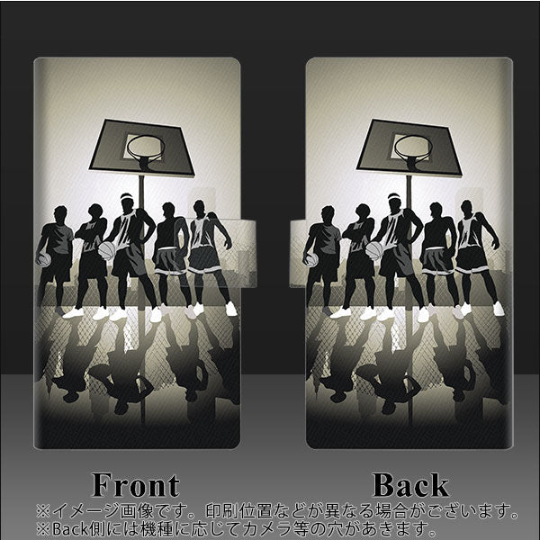 AQUOS sense10 SH-M33 高画質仕上げ プリント手帳型ケース ( 薄型スリム ) 【389 クールバスケ】