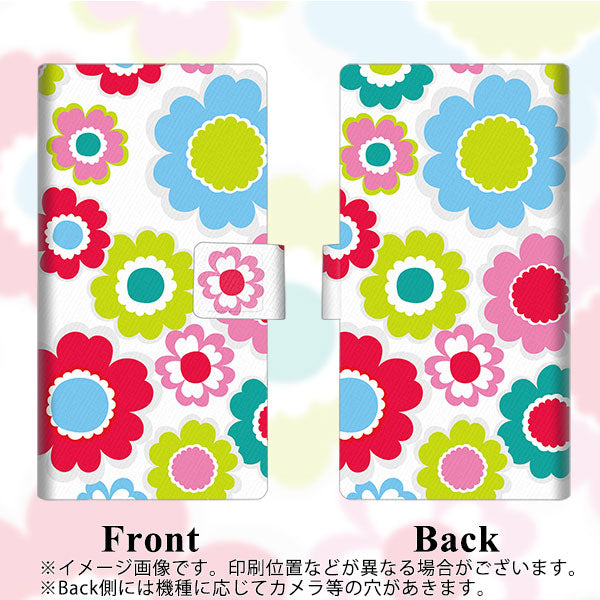 Xiaomi 14T XIG07 au 高画質仕上げ プリント手帳型ケース ( 薄型スリム ) 【SC827 ピクニックフラワー】