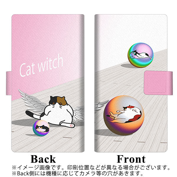 Galaxy S22 Ultra SCG14 au 高画質仕上げ プリント手帳型ケース ( 薄型スリム ) 【YA943 CAT WITCH】