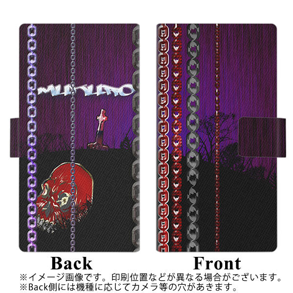 Galaxy S24 SCG25 au 高画質仕上げ プリント手帳型ケース ( 薄型スリム ) 【YA944 チェーンドクロ】