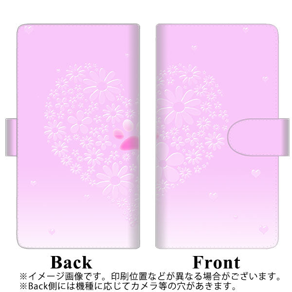 Xiaomi Redmi 12C 高画質仕上げ プリント手帳型ケース ( 通常型 ) 【YA955 ハート02 素材ホワイト】