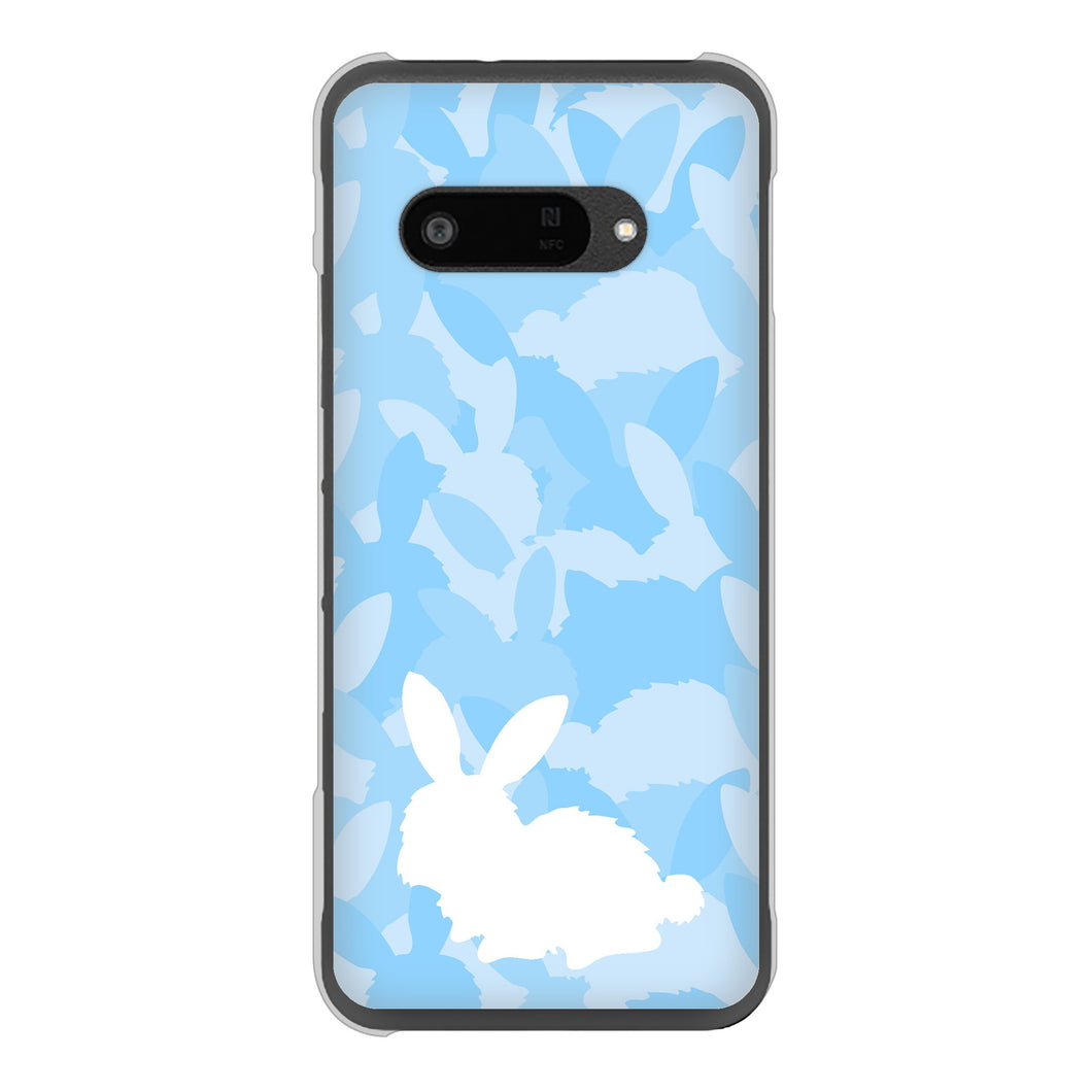 DIGNO SX4 高画質仕上げ 背面印刷 ハードケースむかいあぐる うさぎ迷彩風
