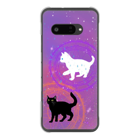 DIGNO SX4 高画質仕上げ 背面印刷 ハードケース魔法陣猫