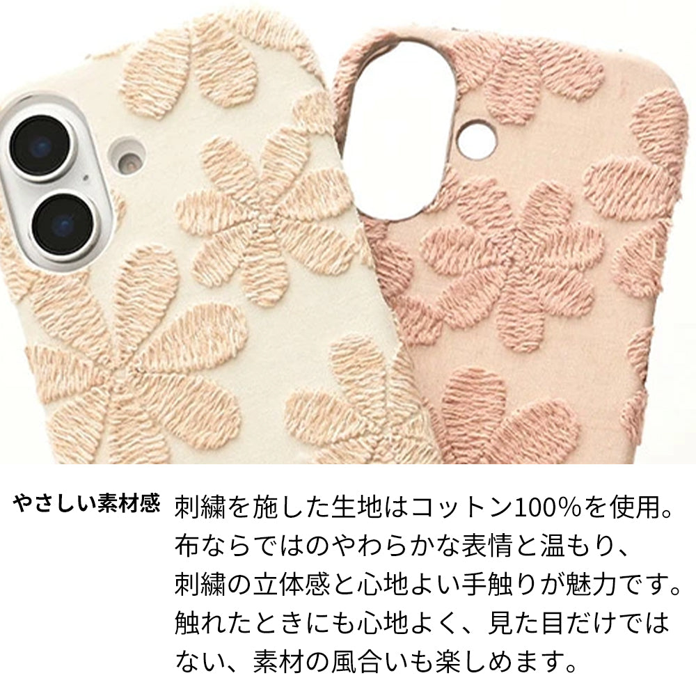 AQUOS R3 SH-04L docomo ラテフラワー 刺繍 花柄 まるっと全貼りハードケース スマホケース