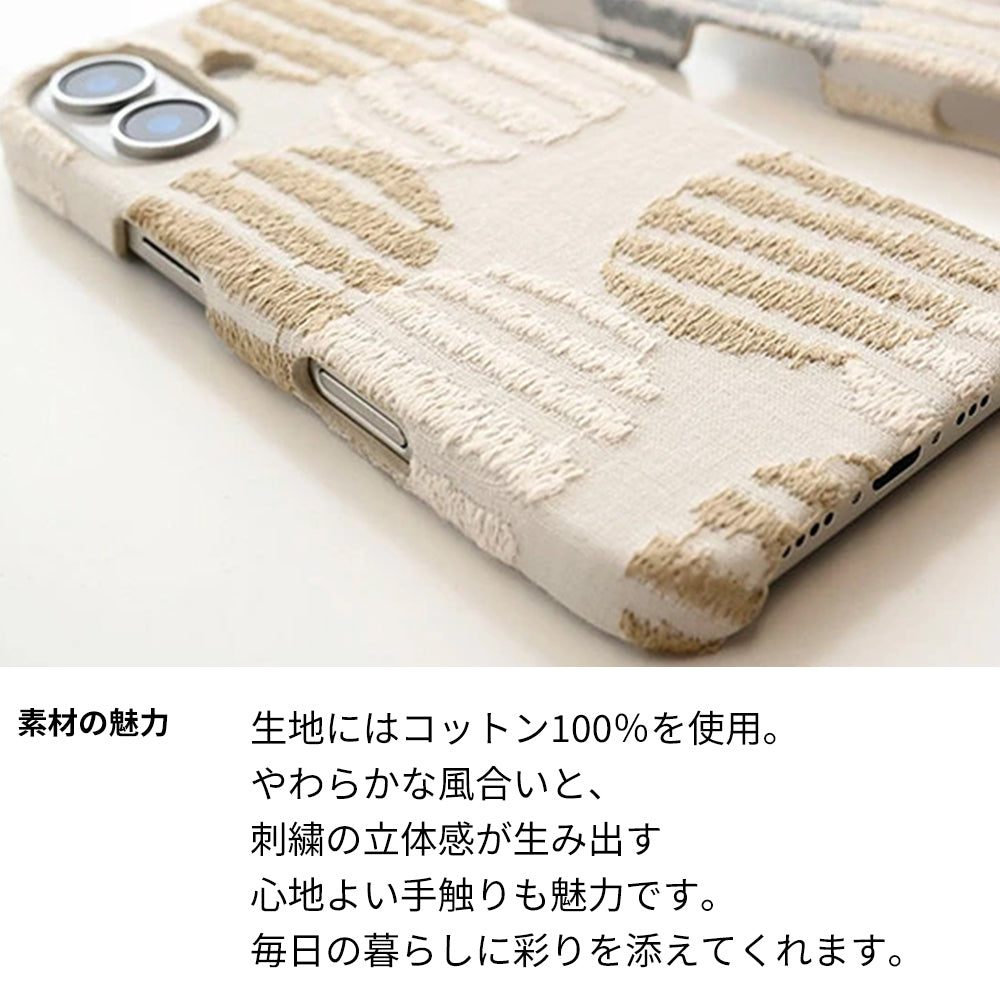 Galaxy A54 5G SC-53D docomo 北欧 サークル ストライプ 刺繍 まるっと全貼りハードケース スマホケース