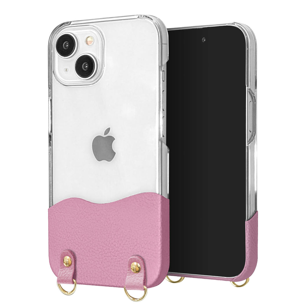 OPPO Reno3 5G SoftBank ちょいまる シュリンク姫路レザー 透明クリアケース スマホショルダー