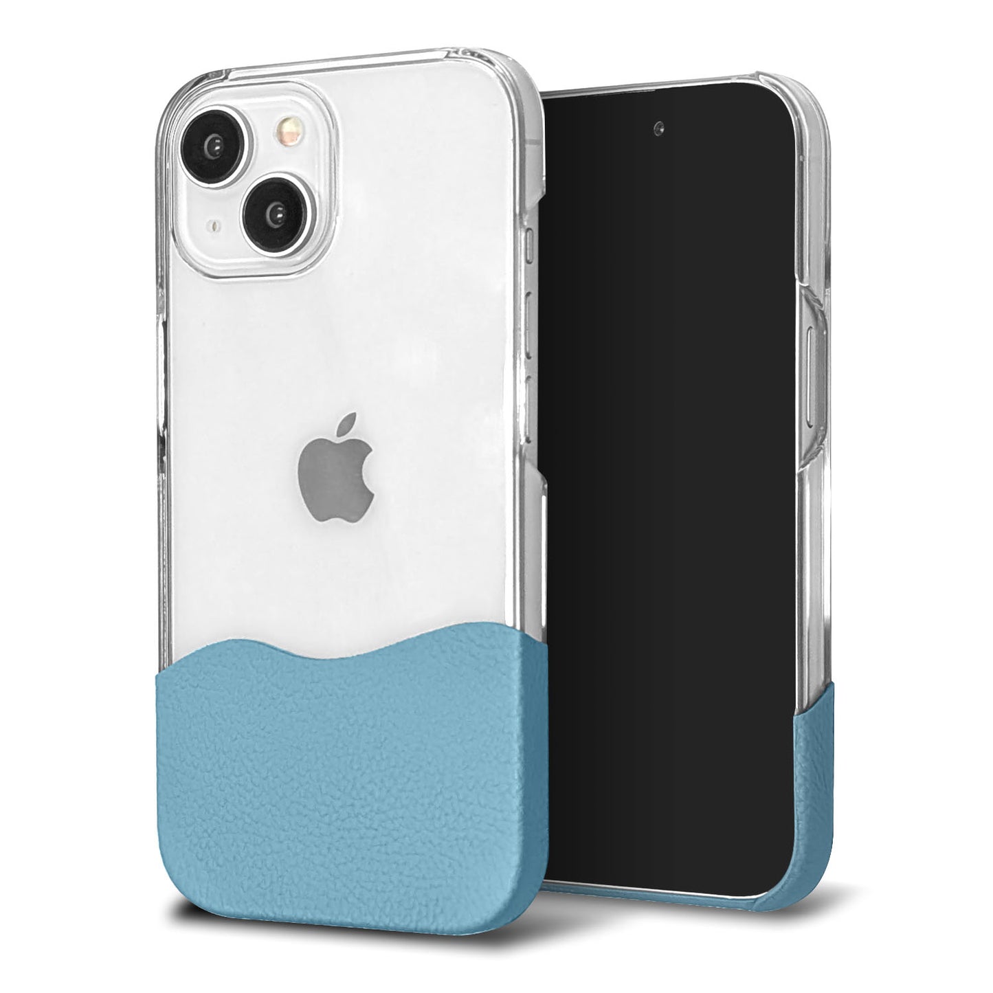 iPhone7 PLUS ちょいまる シュリンク姫路レザー 透明クリアケース スマホショルダー