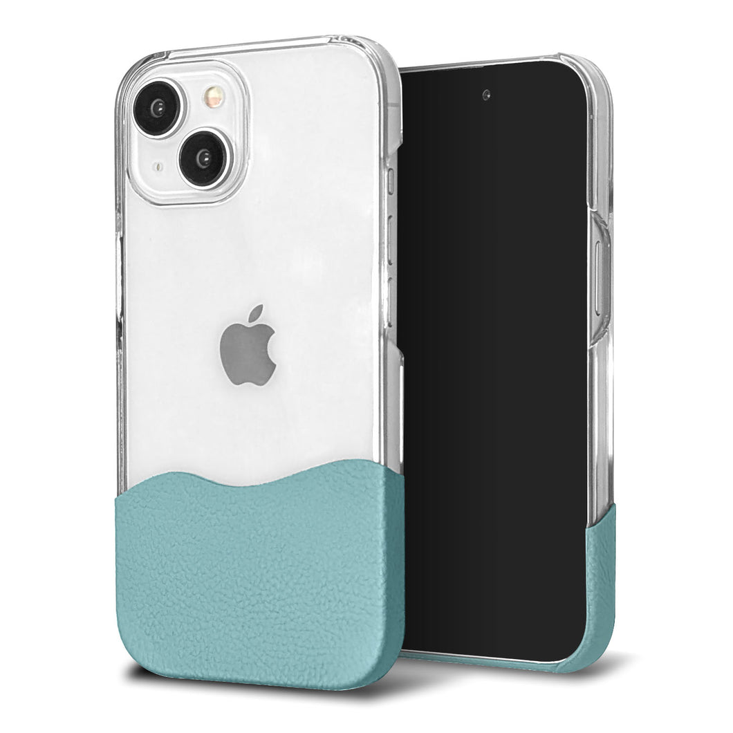 iPhone13 mini ちょいまる シュリンク姫路レザー 透明クリアケース スマホショルダー