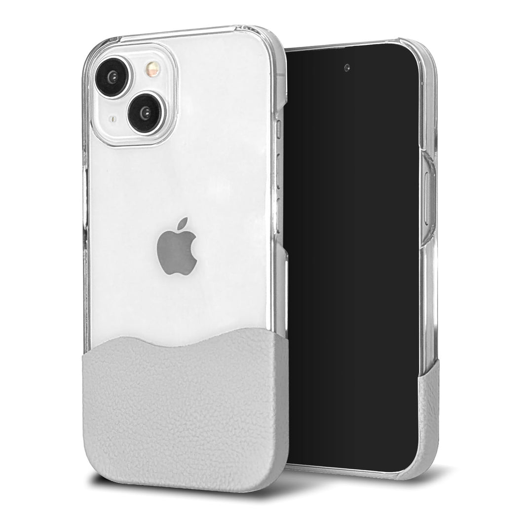 iPhone17 ちょいまる シュリンク姫路レザー 透明クリアケース スマホショルダー