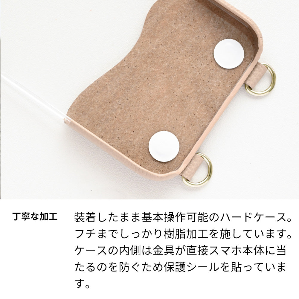 AQUOS SERIE mini SHV33 au ちょいまる シュリンク姫路レザー 透明クリアケース スマホショルダー