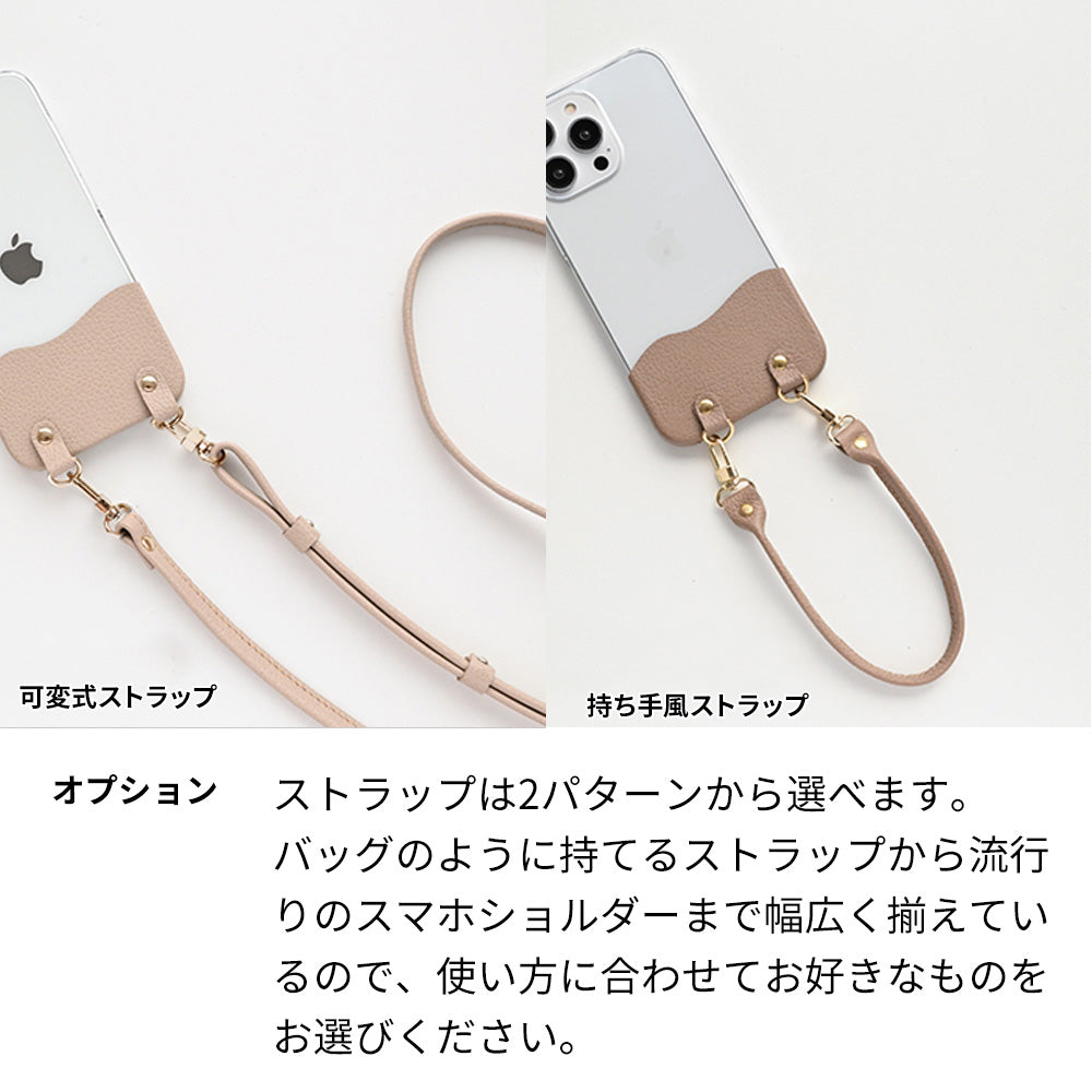 Google Pixel 4a (5G) ちょいまる シュリンク姫路レザー 透明クリアケース スマホショルダー