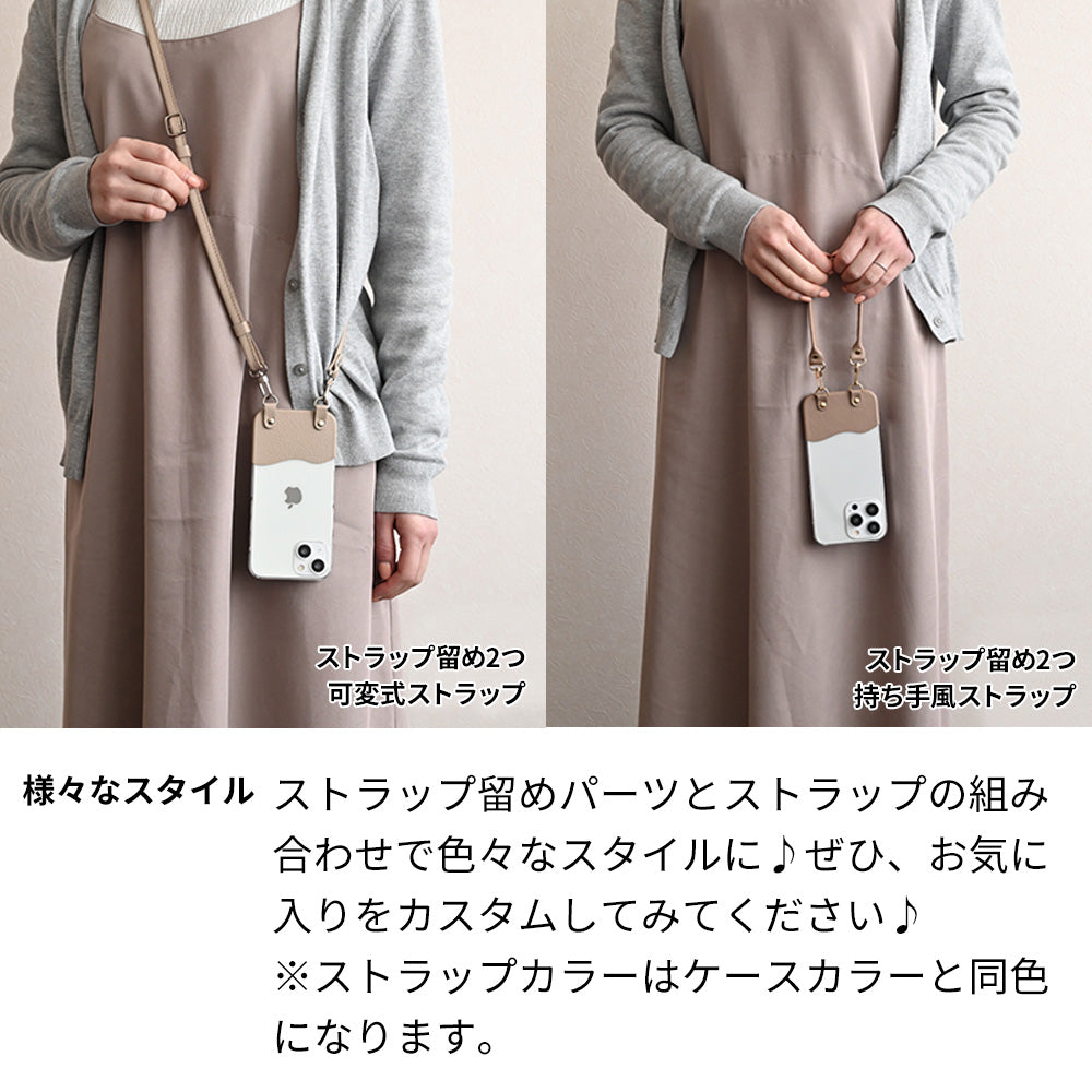 Galaxy A22 5G SC-56B docomo ちょいまる シュリンク姫路レザー 透明クリアケース スマホショルダー