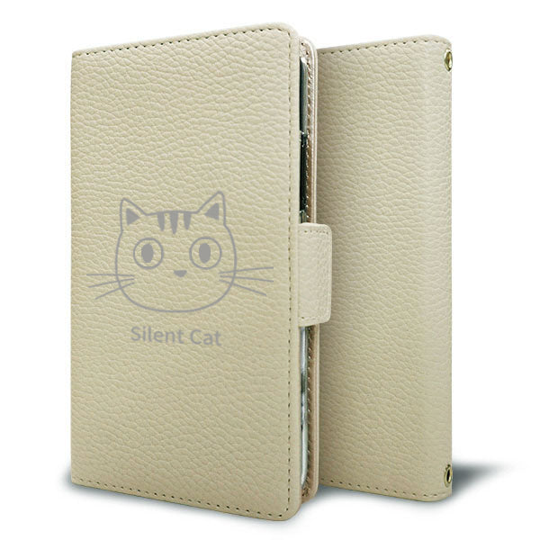 シンプルスマホ4 704SH SoftBank ワンポイントくすみカラー 手帳型 ミラー スタンド機能付 耐衝撃