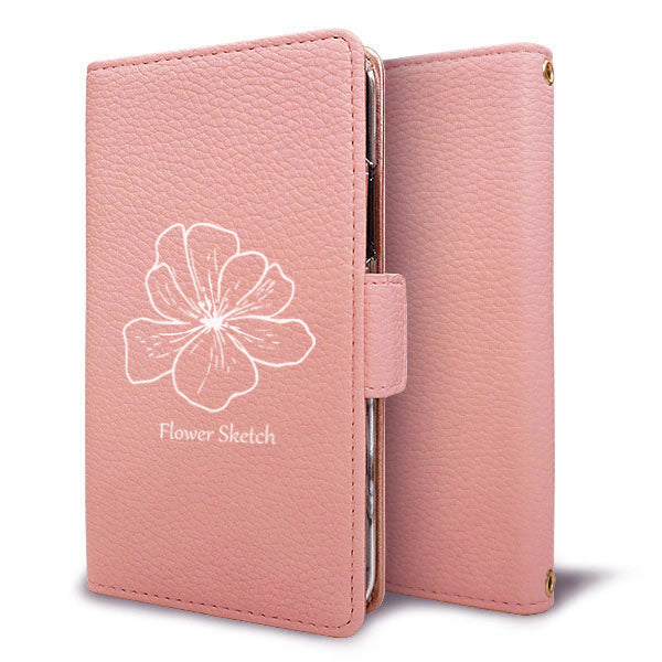 HUAWEI P30 lite Marie-L22J ワンポイントくすみカラー 手帳型 ミラー スタンド機能付 耐衝撃