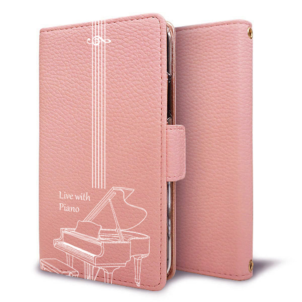 HUAWEI P30 lite Marie-L22J 私の楽器 手帳型 ミラー スタンド機能付 耐衝撃