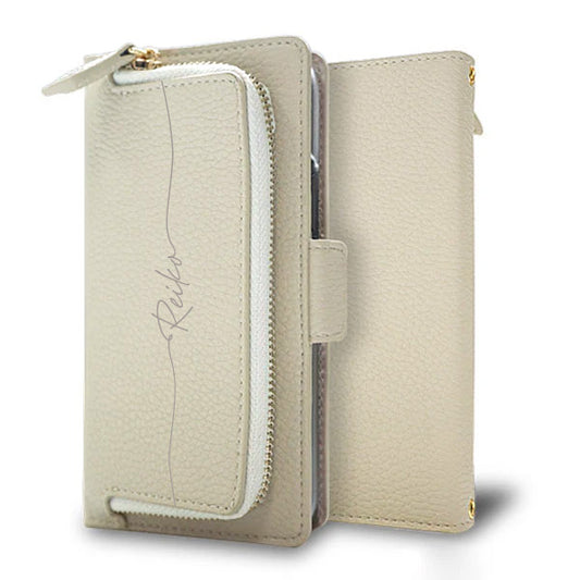 BASIO active2 SHG12 au 財布付きスマホケース コインケース付 Simple 名入れ