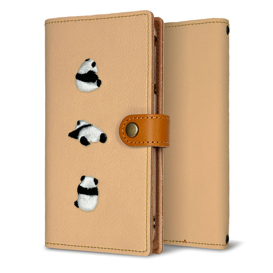 Google Pixel 7 刺繍 パンダ 手帳型ケース 耐衝撃