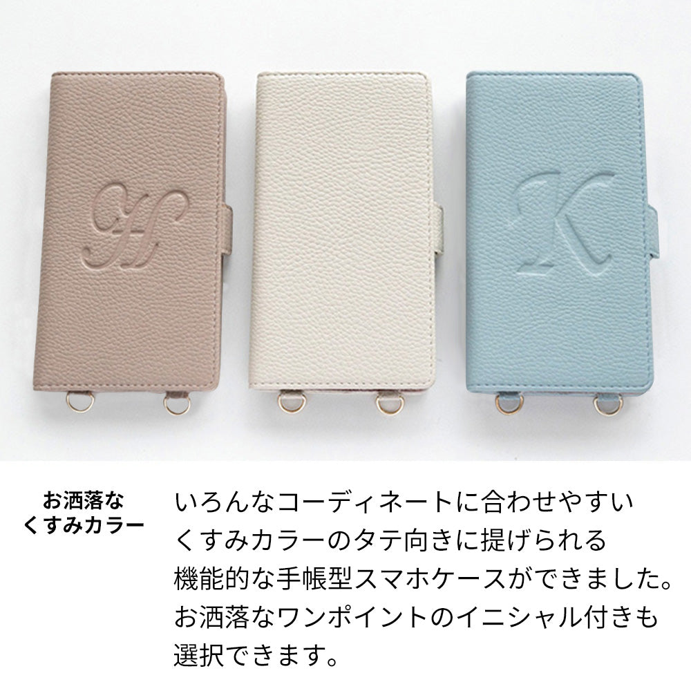 iPhone13 スマホショルダー 手帳型 縦向き くすみカラー スタンド機能付