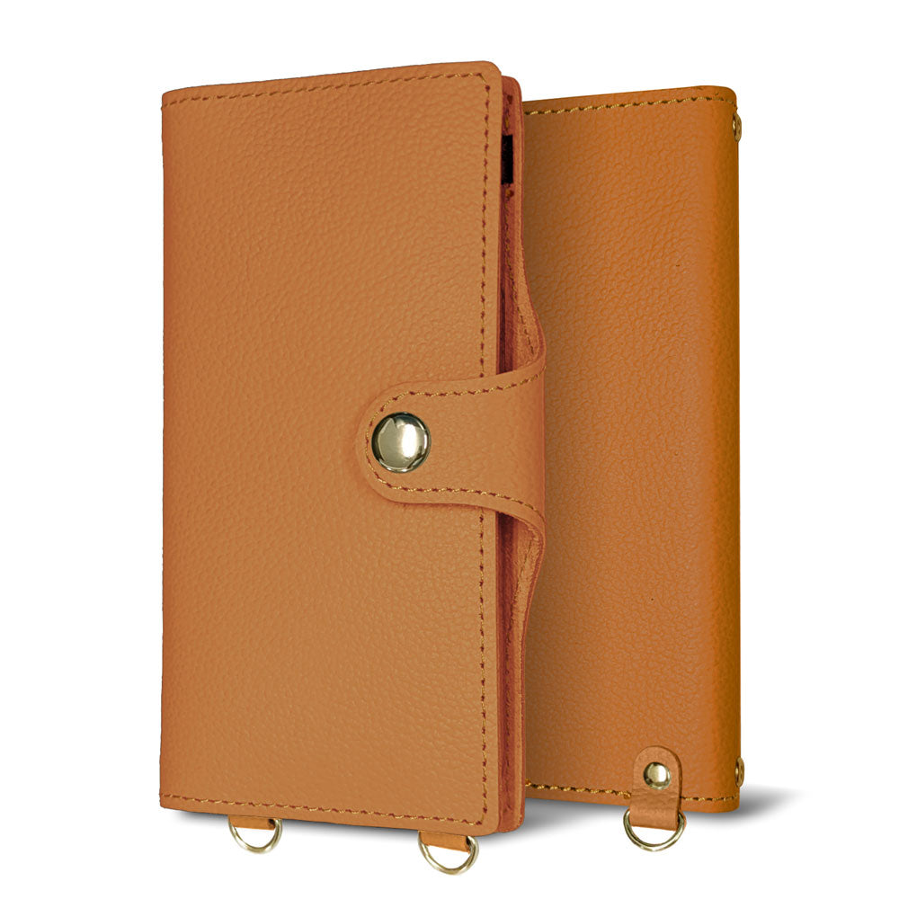 arrows We FCG01 姫路レザー new シュリンクレザー ナチュラルカラー スマホケース手帳型 ベルト付き 本革 耐衝撃