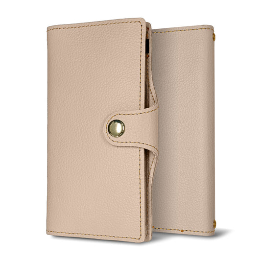 Galaxy Note10+ SCV45 au 姫路レザー new シュリンクレザー ナチュラルカラー スマホケース手帳型 ベルト付き 本革 耐衝撃