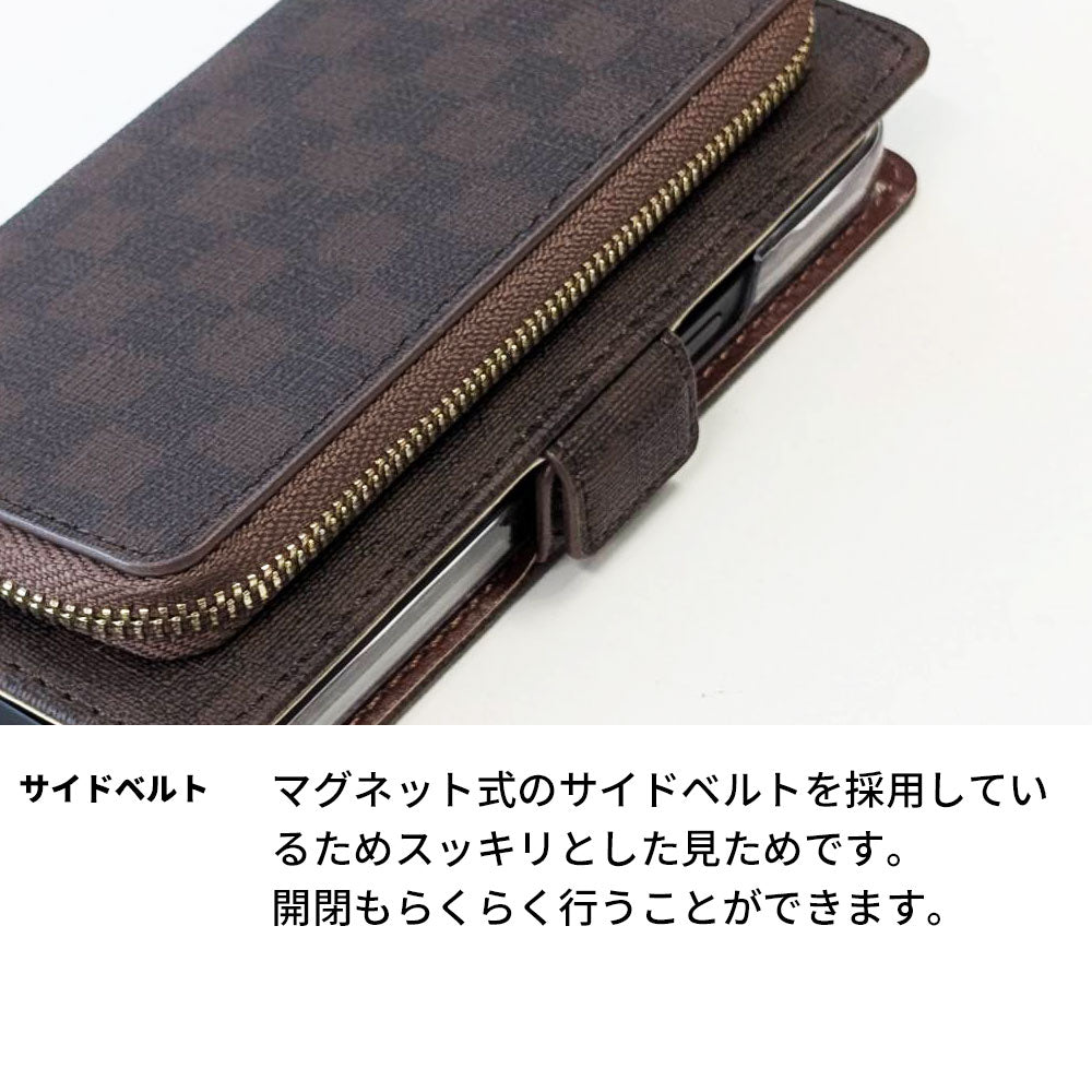 Xperia 1 SO-03L docomo フィオレッティ 市松模様 コインケース付き 手帳型ケース 耐衝撃
