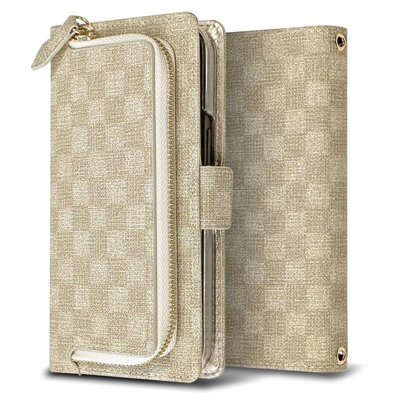 DIGNO BX 901KC SoftBank フィオレッティ 市松模様 コインケース付き 手帳型ケース 耐衝撃