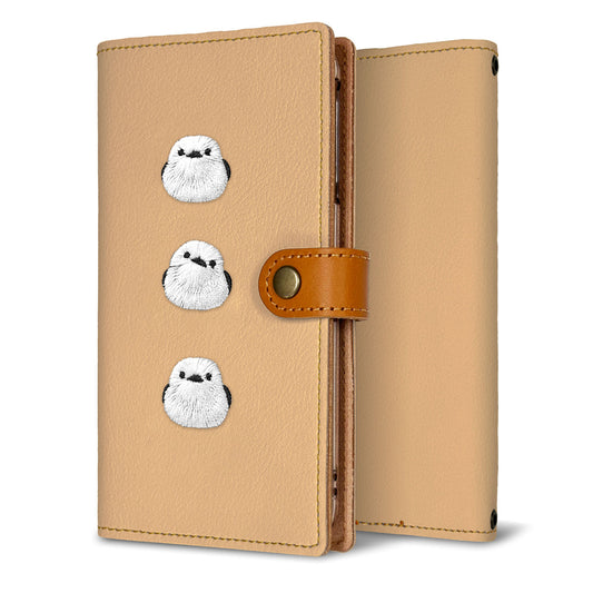 OPPO Reno A 64GB 刺繍 シマエナガ 手帳型ケース 耐衝撃